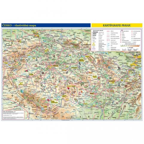 neuveden: Česko - vlastivědná školní nástěnná mapa 1:375 000