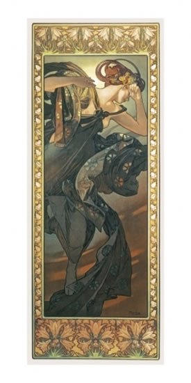 neuveden: Pohled Alfons Mucha – Evening Star, dlouhý