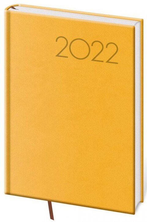 neuveden: Diář 2022 Print - žlutý, denní, A5