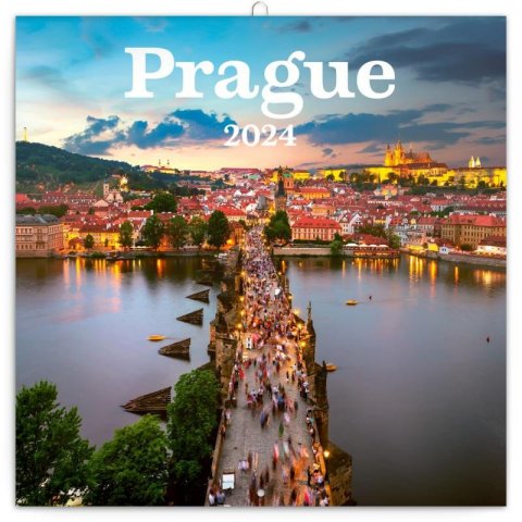 neuveden: Kalendář 2024 poznámkový: Praha, 30 × 30 cm