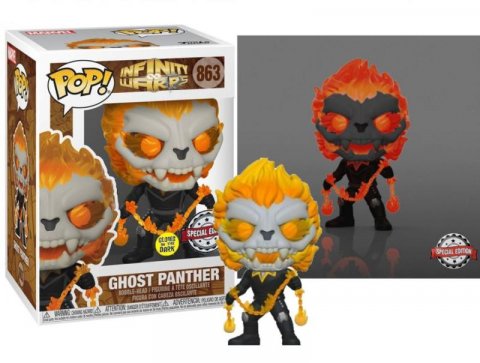 neuveden: Funko POP Marvel: Infinity Warps - Ghost Panther w/Chain (exclusive special