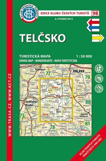 neuveden: Telčsko /KČT 98 1:50T Turistická mapa