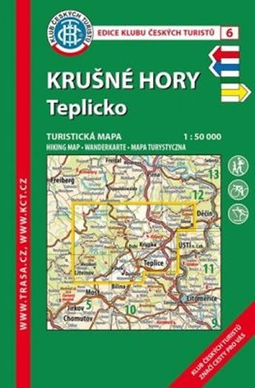 neuveden: Krušné hory-Teplicko /KČT 6 1:50T Turistická mapa