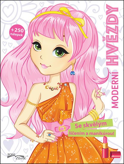 neuveden: Moderní hvězdy - Se skvělým líčením a manikúrou! + 250 nálepek