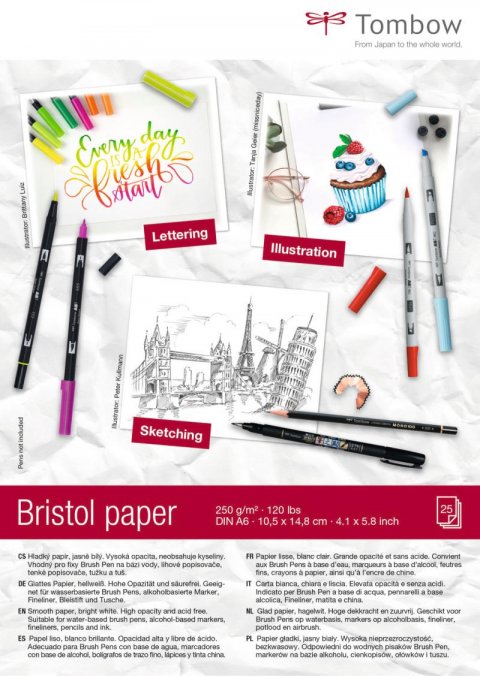 neuveden: Tombow Kreslicí blok Bristol A6