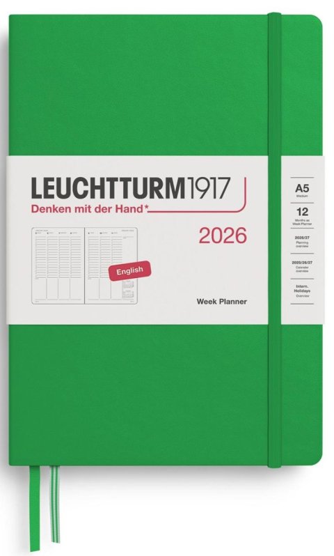 neuveden: Week Planner 2026 Medium (A5) Spring Leaf
