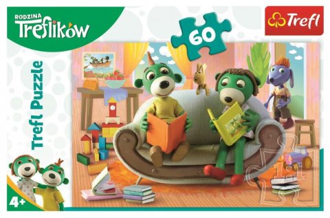 neuveden: Trefl Puzzle Treflíci - Společné čtení / 60 dílků