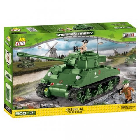 neuveden: Stavebnice COBI 2515 II World War Tank Sherman Firefly/500 kostek+2 figurky