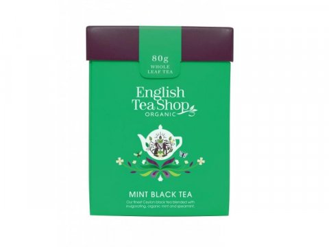 neuveden: English Tea Shop Čaj Máta s černým čajem bio, sypaný, 80g