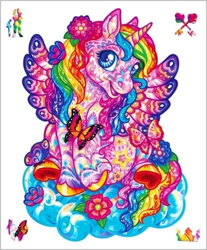 : Dřevěné puzzle - Pohádkový jednorožec