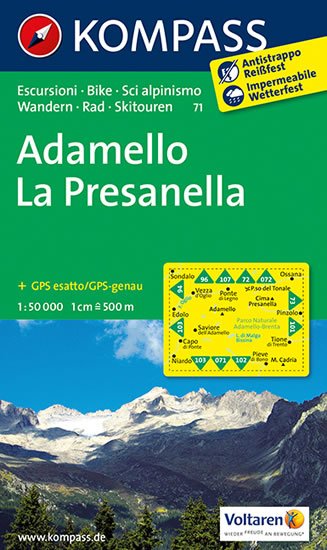 neuveden: Adamello - La Presanella 71 NKOM
