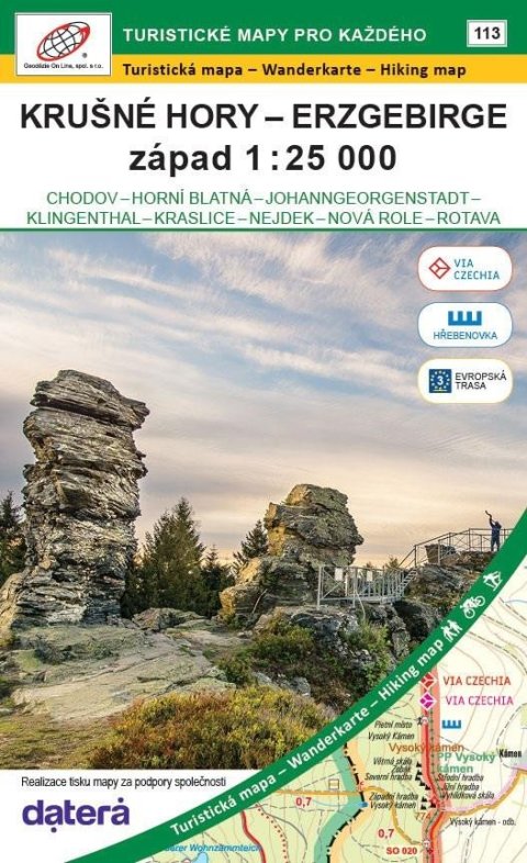 neuveden: Krušné hory - Erzgebirge, západ 1 : 25 000 (Chodov, Horní Blatná, Johanngeo