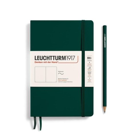 neuveden: Leuchtturm1917 Zápisník Forest Green Softcover B6+ čistý