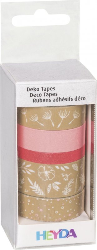 neuveden: HEYDA Sada lepicích pásek - natur lístky růžové