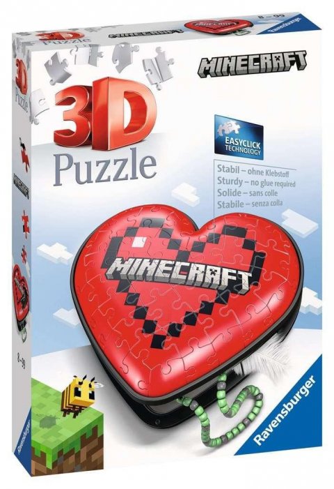 neuveden: 3D Puzzle: Minecraft Srdce 54 dílků