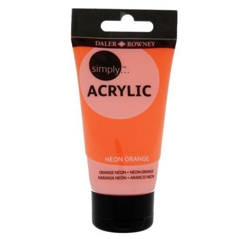 neuveden: Daler - Rowney SIMPLY akrylová barva - Neon Orange 75 ml