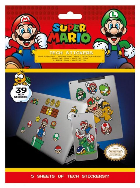 neuveden: Sada Samolepek Super Mario - Mushroom Kingdom