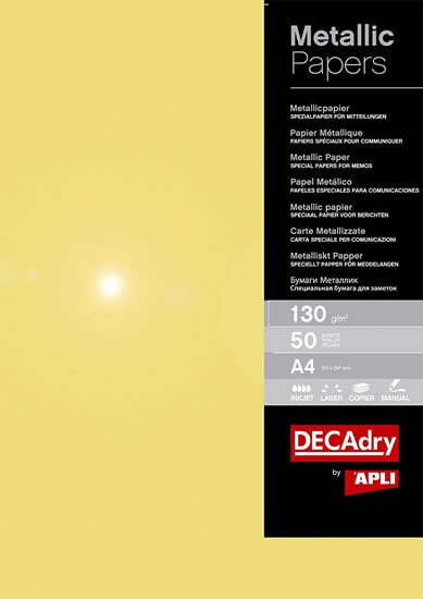 neuveden: Metalický papír A4 130 g - zlatý 50 ks neuveden: Metalický papír A4 130 g - zlatý 50 ks