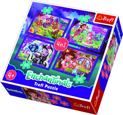 neuveden: Puzzle: Enchantimals 4v1 (35,48,54,70 dílků) neuveden: Puzzle: Enchantimals 4v1 (35,48,54,70 dílků)