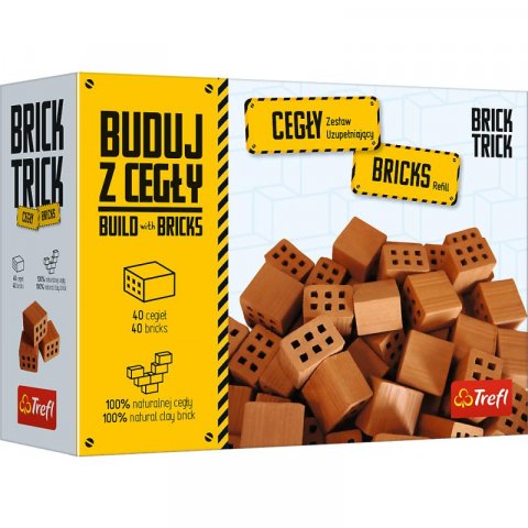 neuveden: Stavebnice Brick Trick: Cihly přírodní krátké 40 ks / náhradní balení