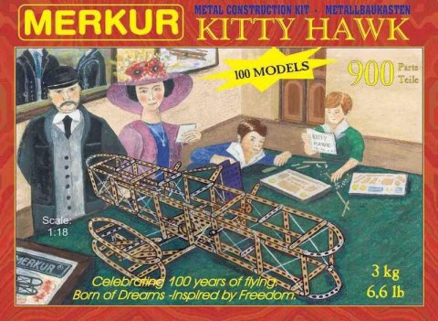neuveden: Merkur Kitty Hawk, 900 dílů, 100 modelů
