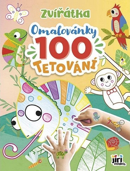 -: Zvířátka - Omalovánky a 100 tetování