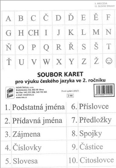 neuveden: SOUBOR KARET pro výuku českého jazyka ve 2. ročníku