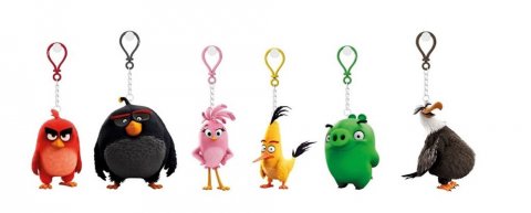 neuveden: Angry Birds - 3D figurka 7-8,5 cm s nylon přívěskem(více druhů)