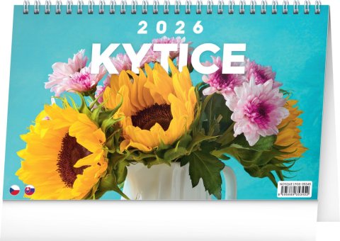 neuveden: Kalendář 2026 stolní: Kytice, 23,1 x 14,5 cm