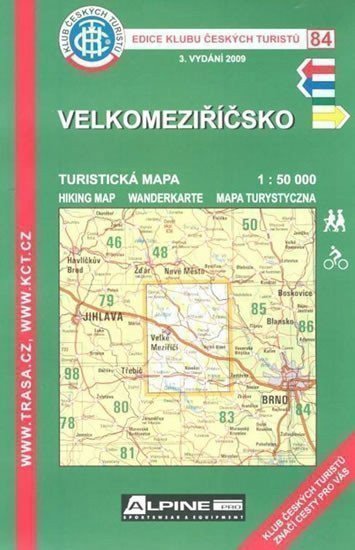 neuveden: KČT 84 Velkomeziříčsko 1:50.000 / turistická mapa