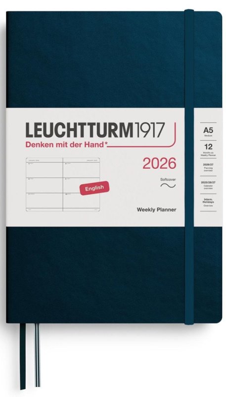 neuveden: Weekly Planner 2026 Medium (A5) Deep Sea