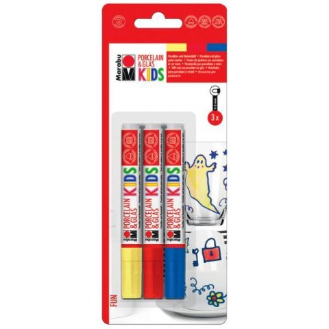 neuveden: Marabu KiDS sada popisovačů na sklo a porcelán 3 ks