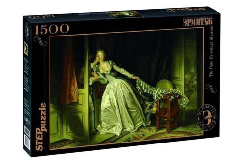 neuveden: Puzzle 1500 Fragonard Kradmý polibek (ze sbírek ruských muzeí)