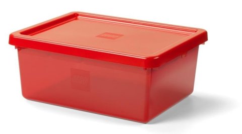 neuveden: LEGO úložný box s organizérem - červená