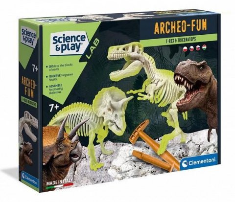 neuveden: Clementoni Vykopávky T-Rex + Triceraptos