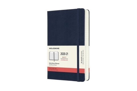 neuveden: Moleskine: Diář 2020-2021 denní tvrdý modrý L