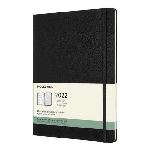neuveden: Moleskine Plánovací zápisník 2022 černý XL, tvrdý