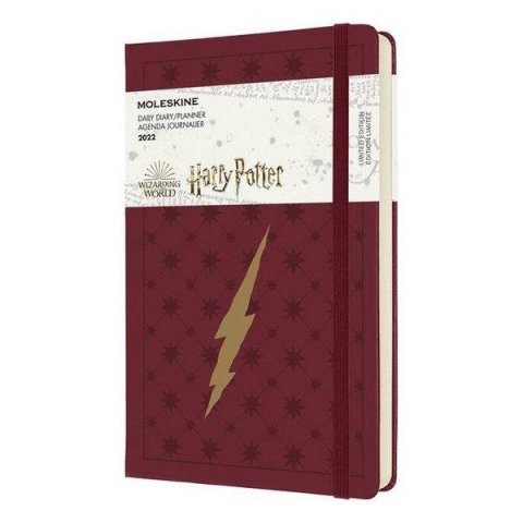 neuveden: Moleskine Diář 2022 Harry Potter červený L, denní