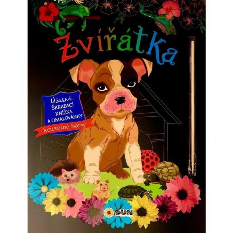 neuveden: Zvířátka - Úžasná škrábací knížka a omalovánky