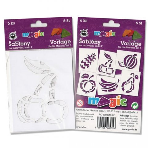 neuveden: MAGIC papírové šablony na malování  OVOCE