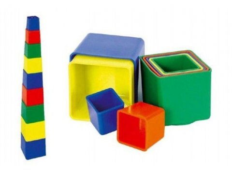 neuveden: Kubus pyramida skládanka hranatá 9 ks (4 barvy )plastová neuveden: Kubus pyramida skládanka hranatá 9 ks (4 barvy )plastová