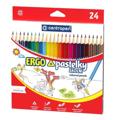 neuveden: Centropen pastelky 9521 trojhranné - 24 ks