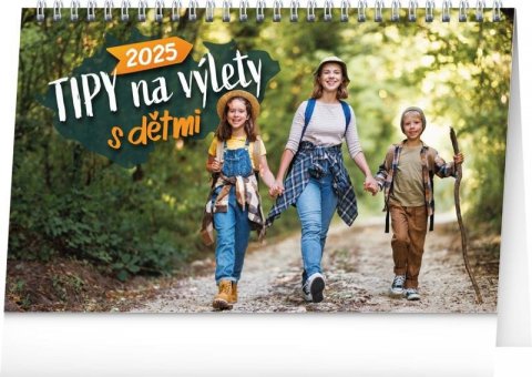 neuveden: Kalendář 2025 stolní: Tipy na výlety s dětmi, 23,1 × 14,5 cm