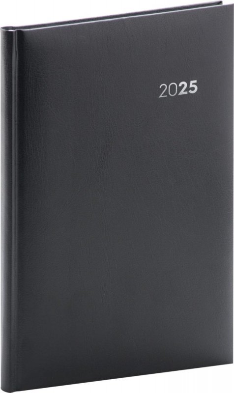 neuveden: Diář 2025: Balacron - černý, týdenní, 18 × 25 cm neuveden: Diář 2025: Balacron - černý, týdenní, 18 × 25 cm