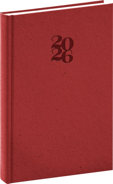 neuveden: Diář 2026: Essenza - třešeň, denní, 15 x 21 cm neuveden: Diář 2026: Essenza - třešeň, denní, 15 x 21 cm