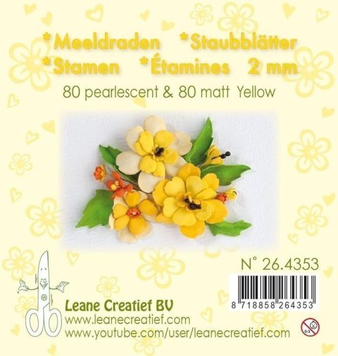 neuveden: LEANE Pestíky do kvítků - žluté 160 ks