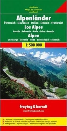 neuveden: AK 2701 Alpské země 1:500 000 / automapa