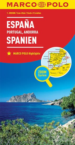 neuveden: Španělsko, Portugalsko 1:800T/mapa(ZoomSystem)MD