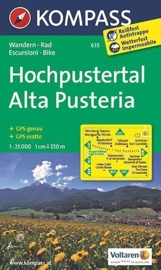 neuveden: Hochpustertal - Alta Pusteria 635 NKOM 1:25T