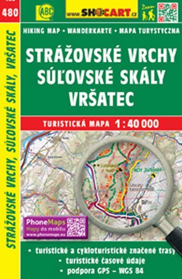 neuveden: SC 480 Strážovské vrchy, Suľovské skály, Vršatec 1:40 000